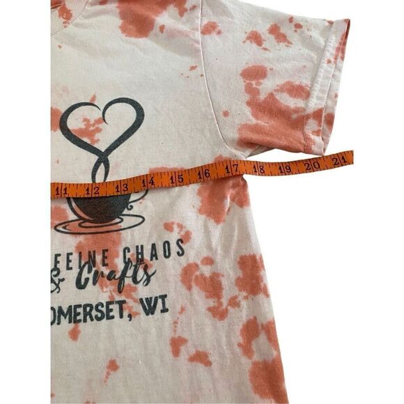 Caffeine Chaos & Crafts Tie Dye T Shirt Somerset Wisconsin WI Midwest Art - Picture 9 of 11